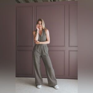 Women's Black, Brown and Cream Trousers